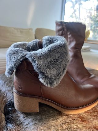 Botín piel T40 con pelo un solo uso