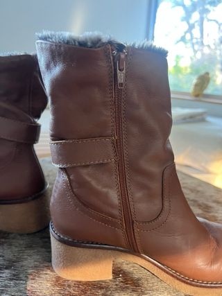 Botín piel T40 con pelo un solo uso