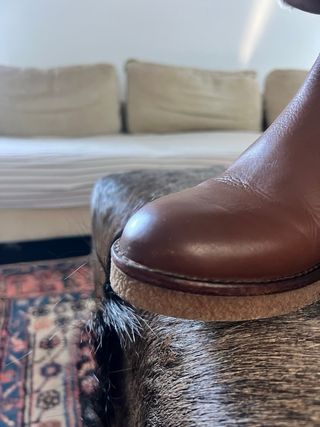 Botín piel T40 con pelo un solo uso