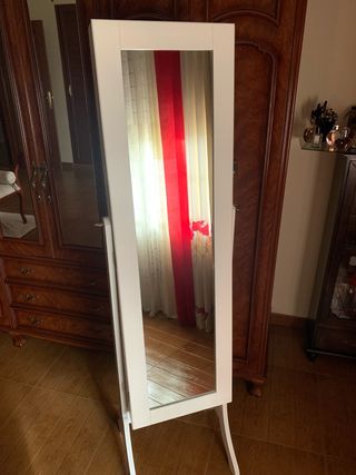 Espejo Joyero Secreto Blanco con cerradura