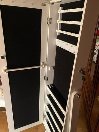 Espejo Joyero Secreto Blanco con cerradura