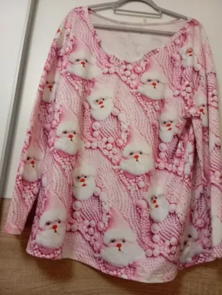 Suéter de Papá Noel Rosa