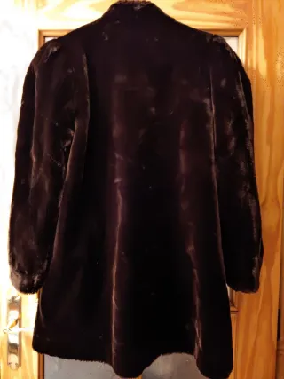 Chaquetón pelo sintético mujer marrón t42