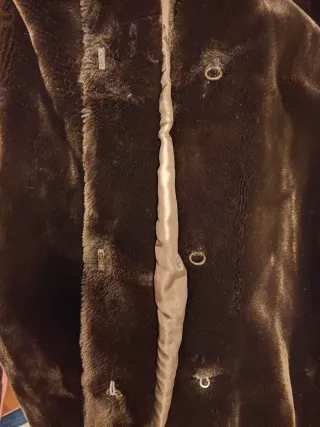 Chaquetón pelo sintético mujer marrón t42