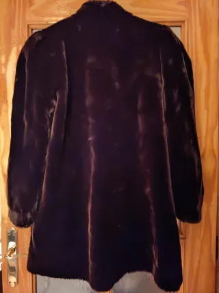 Chaquetón pelo sintético mujer marrón t42