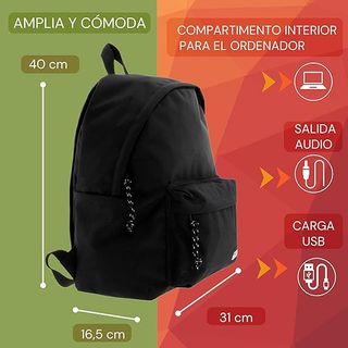 Coronel Tapioca Mochila 20L Usb y salida de cable