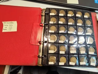 Lote di monete Franco: 2 album + 450 monete