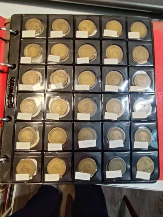 Lote di monete Franco: 2 album + 450 monete