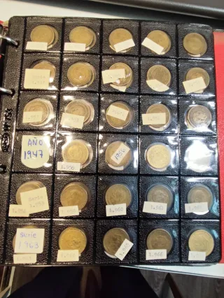 Lote di monete Franco: 2 album + 450 monete