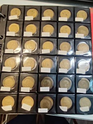 Lote di monete Franco: 2 album + 450 monete