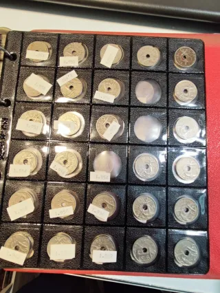 Lote di monete Franco: 2 album + 450 monete