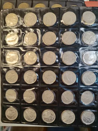 Lote di monete Franco: 2 album + 450 monete