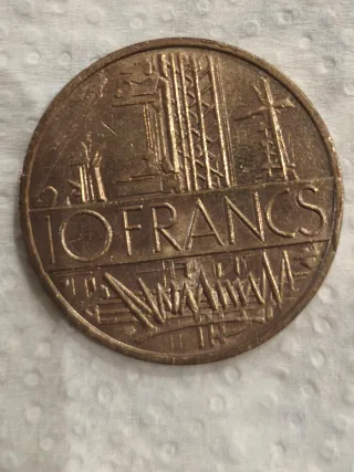 Moneda 10 Francos Repubblica Francese 1977