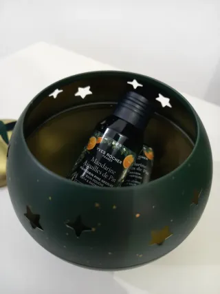 Portacandele Yves Rocher verde oro