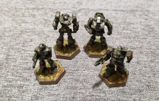 BattleTech - Lote 4 Figuras Metal Ral Partha 1986