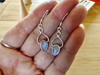 Pendientes Plata y Piedra Luna
