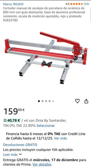 Cortador manual azulejos 800mm ROJOO