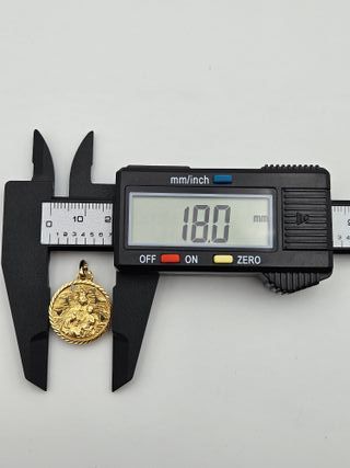 Colgante de Oro 18K, Medalla Escapulario, 2,67gr