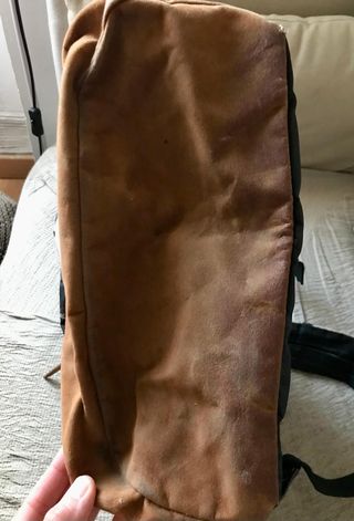 Mochila Roxy floral y base de ante