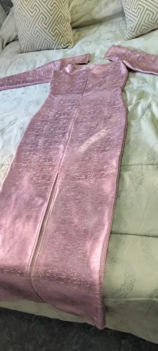 Vestido largo mujer rosa