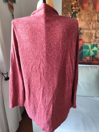 Cárdigan abierto burdeos talla única