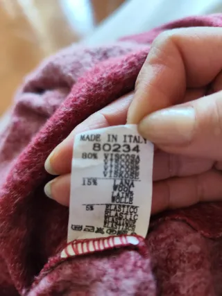 Cárdigan abierto burdeos talla única