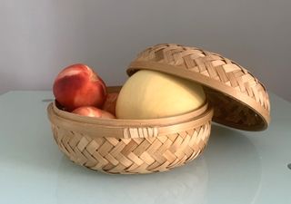 Cesto Hokrubba Ikea bambù intrecciato a mano