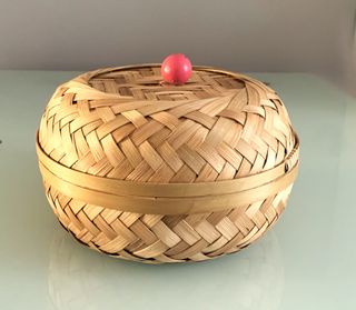 Cesto Hokrubba Ikea bambù intrecciato a mano