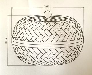 Cesto Hokrubba Ikea bambù intrecciato a mano