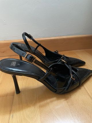 Zapatos de tacón Zara negros talla 38