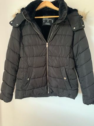 Abrigo Stradivarius XL Negro Mujer