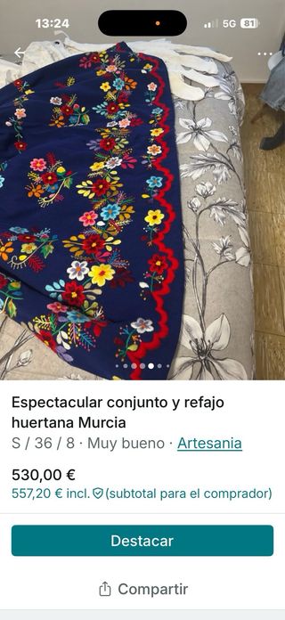 Conjunto y refajo huertana Murcia