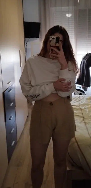 Pantalones cortos beige