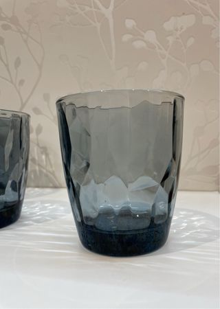 6 Vasos Italianos Diseño Diamante