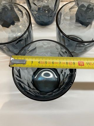 6 Vasos Italianos Diseño Diamante