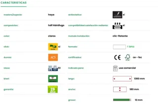Tarima AC5 12mm Haya Natural + Rodapié