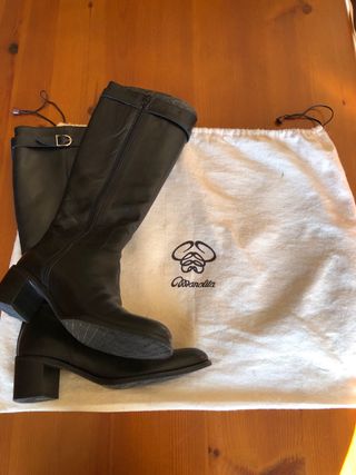 Botas Altas de Piel para Mujer Talla 38.5