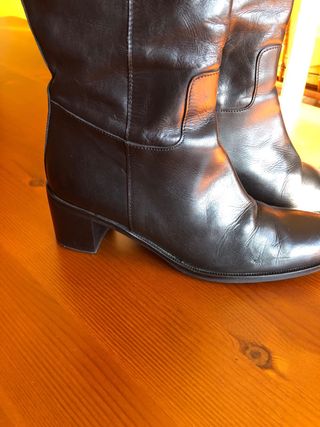 Botas Altas de Piel para Mujer Talla 38.5