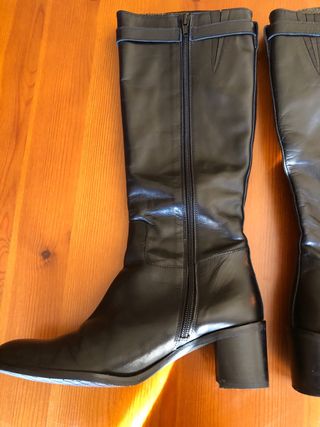 Botas Altas de Piel para Mujer Talla 38.5