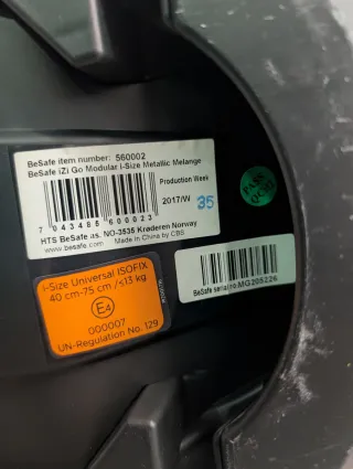 Silla coche BeSafe iZi Go Modular Grupo 0+