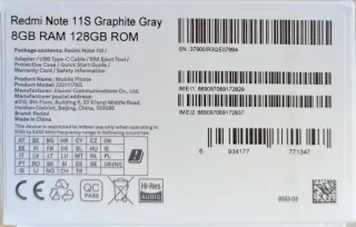 Xiaomi Redmi Note 11S Nero