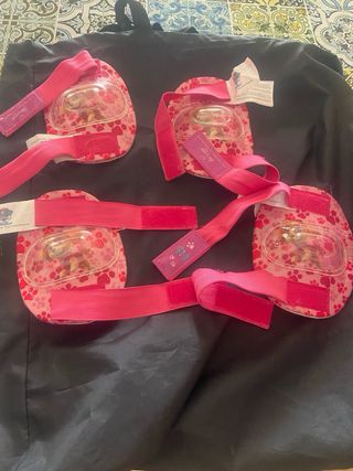 Patines de fila niña,coderas y rodilleras