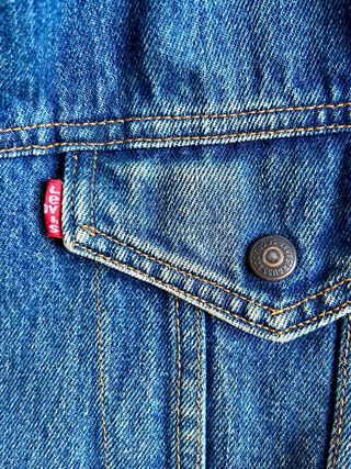 Giubbotto Levi's in jeans con interno pelo