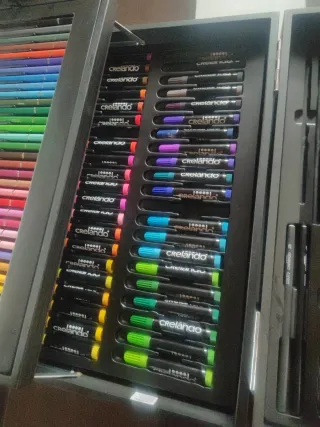 Maletín pinturas, rotuladores y ceras