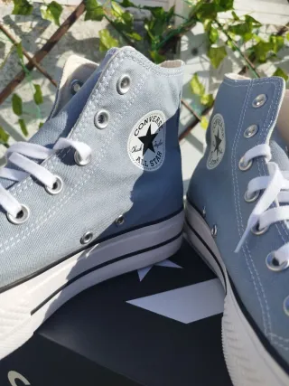 Converse plataforma originales azul gris