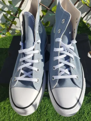 Converse plataforma originales azul gris