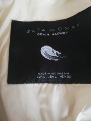 Cazadora de plumas beige