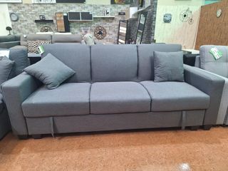 Sofá Cama Keyla 210cm Gris con Arcón