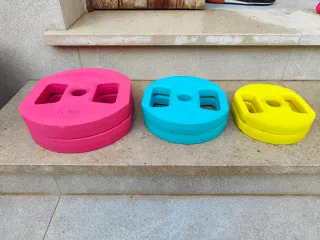 Barra de pesas con discos