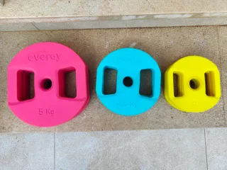 Barra de pesas con discos